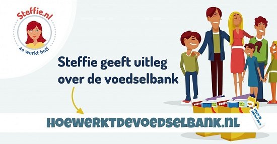 Steffie geeft uitleg over de voedselbank